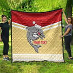 NRL Dolphins Mascot Christmas Personalised Quilt God Style