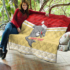 NRL Dolphins Mascot Christmas Personalised Quilt God Style