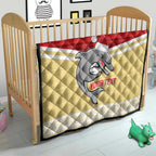 NRL Dolphins Mascot Christmas Personalised Quilt God Style