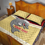 NRL Dolphins Mascot Christmas Personalised Quilt Bed Set God Style