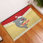 NRL Dolphins Mascot Christmas Personalised Rubber Doormat God Style
