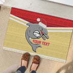 NRL Dolphins Mascot Christmas Personalised Rubber Doormat God Style
