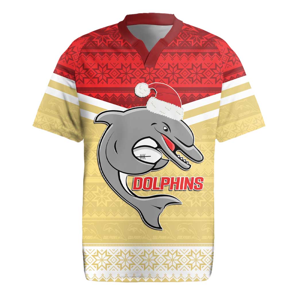NRL Dolphins Mascot Christmas Personalised Rugby Jersey God Style
