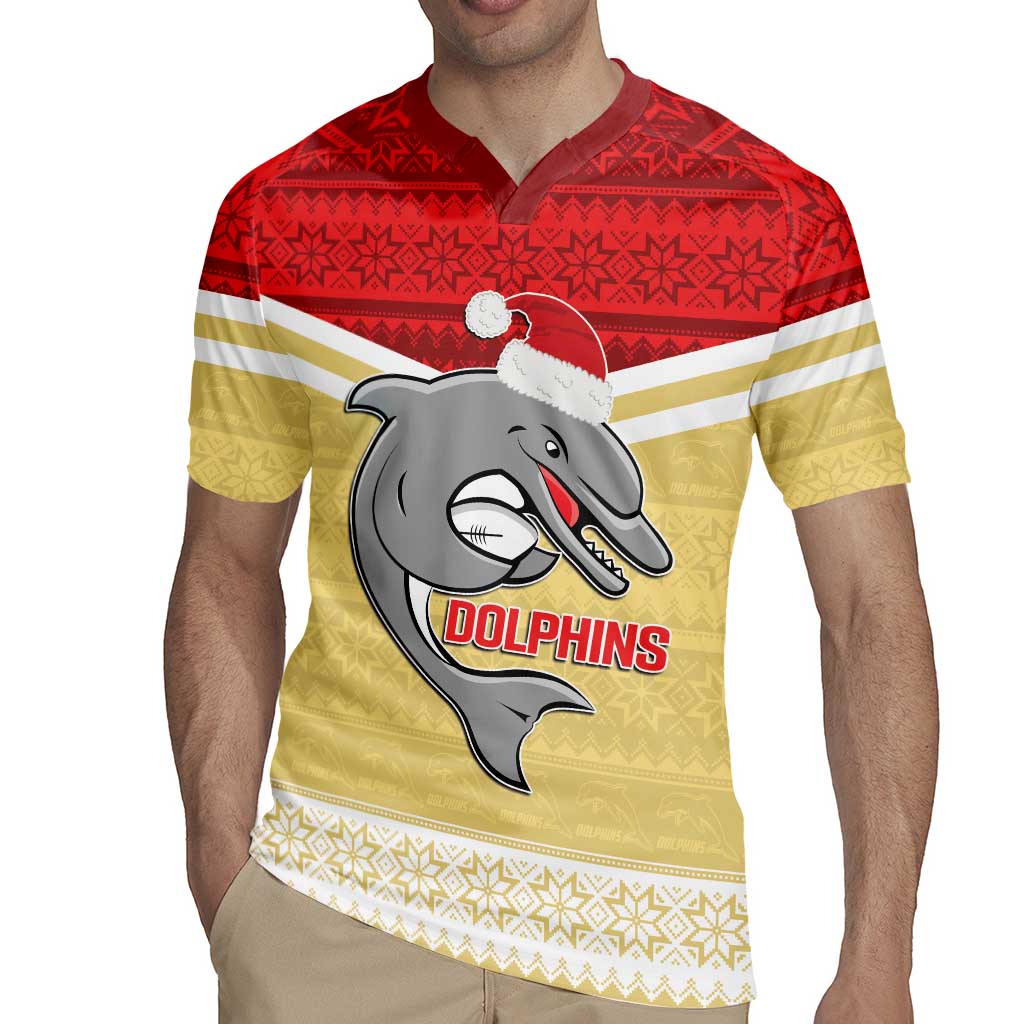 NRL Dolphins Mascot Christmas Personalised Rugby Jersey God Style