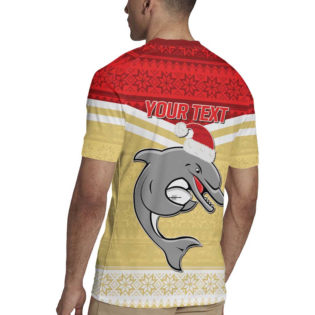 NRL Dolphins Mascot Christmas Personalised Rugby Jersey God Style