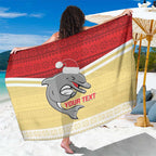 NRL Dolphins Mascot Christmas Personalised Sarong God Style