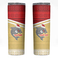 NRL Dolphins Mascot Christmas Personalised Skinny Tumbler God Style