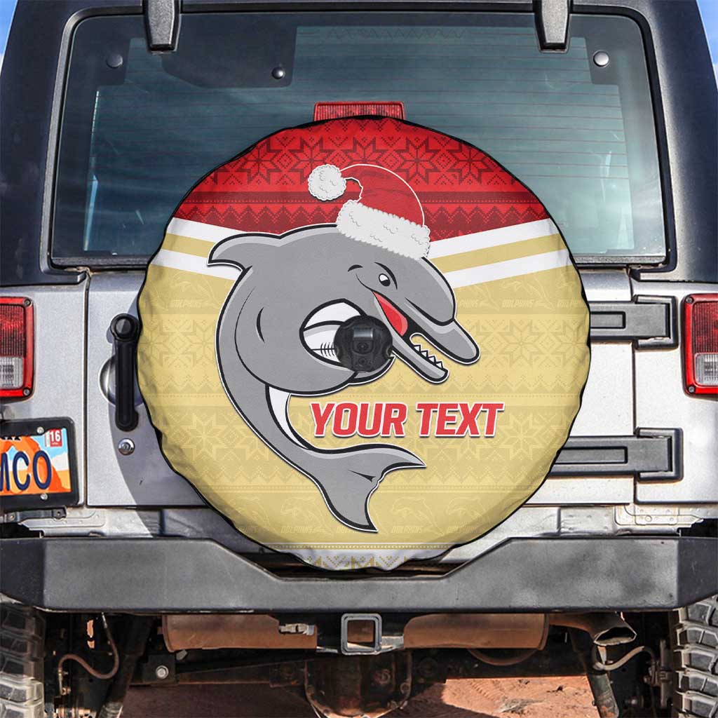 NRL Dolphins Mascot Christmas Personalised Spare Tire Cover God Style