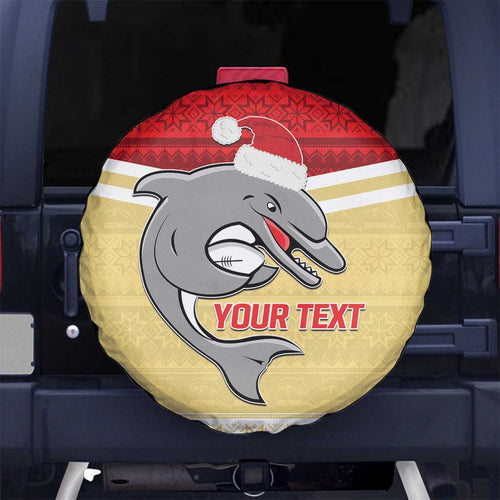 NRL Dolphins Mascot Christmas Personalised Spare Tire Cover God Style