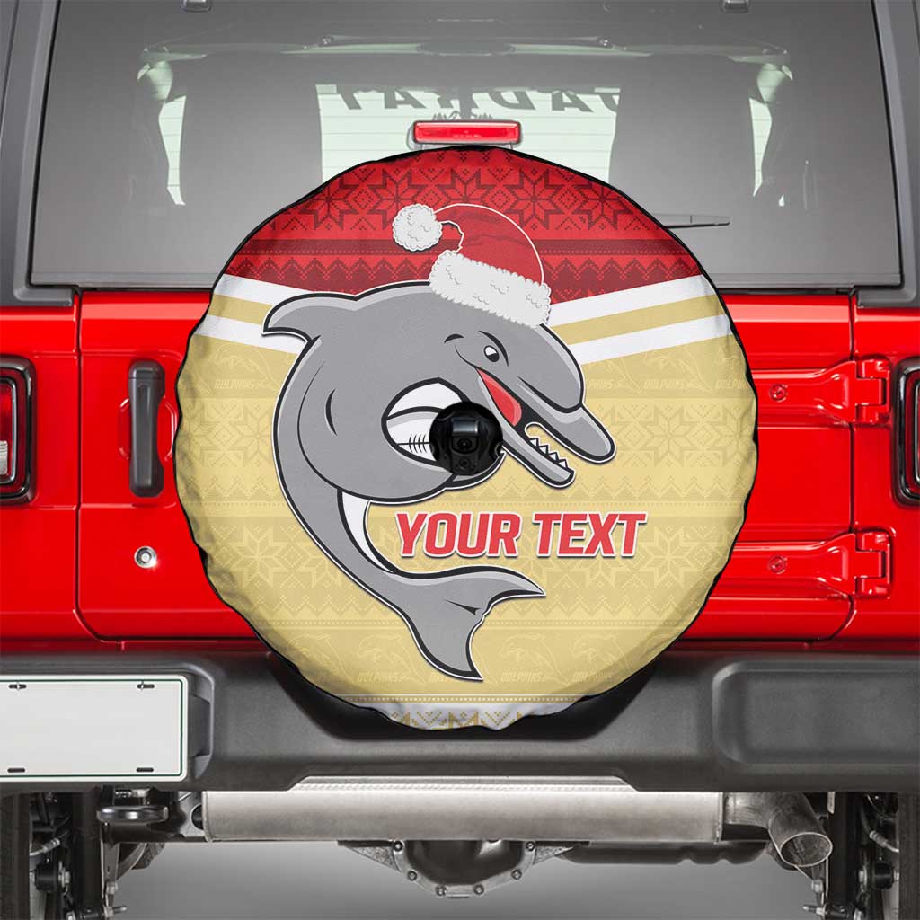NRL Dolphins Mascot Christmas Personalised Spare Tire Cover God Style
