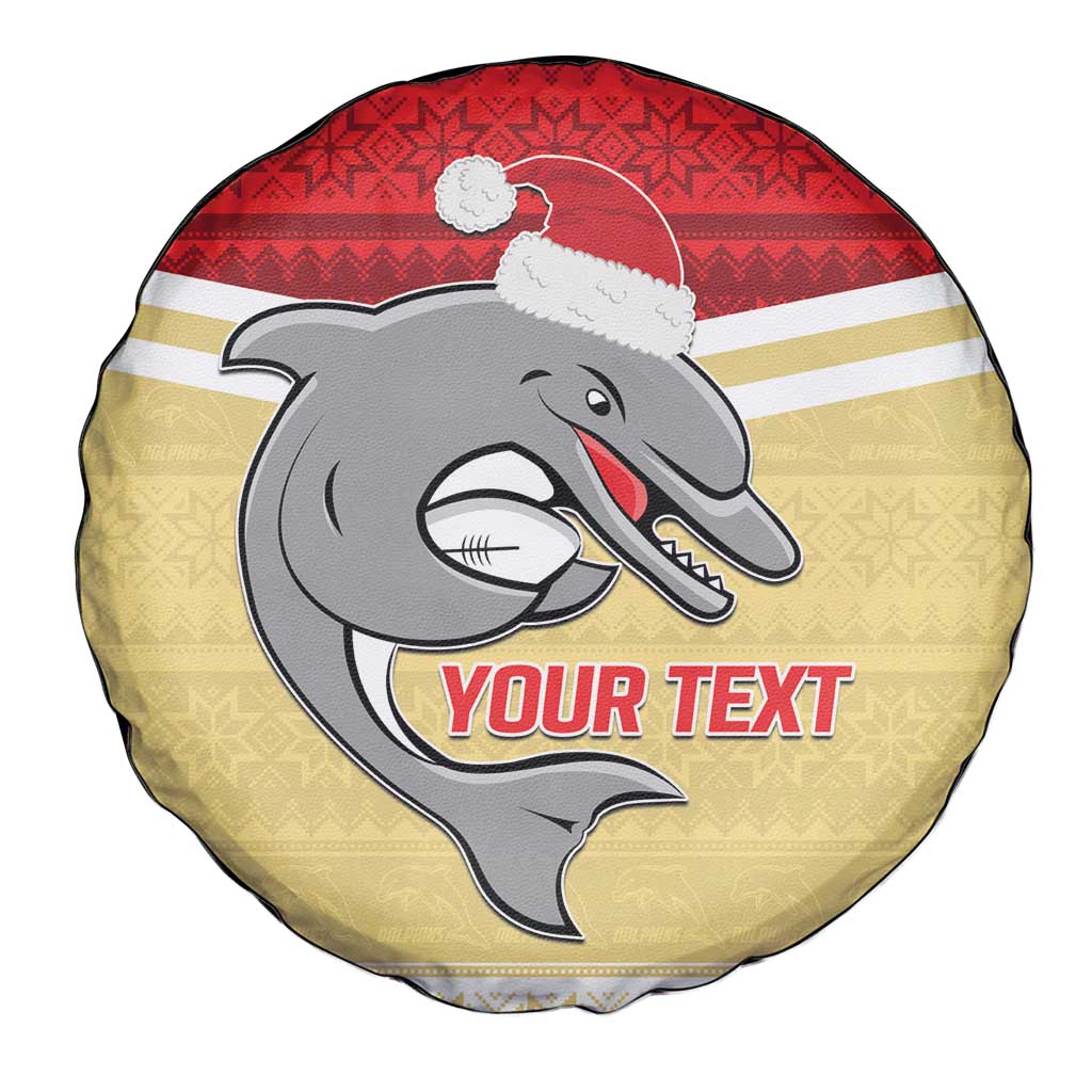 NRL Dolphins Mascot Christmas Personalised Spare Tire Cover God Style