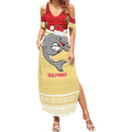 NRL Dolphins Mascot Christmas Personalised Summer Maxi Dress God Style