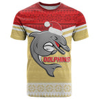NRL Dolphins Mascot Christmas Personalised T Shirt God Style