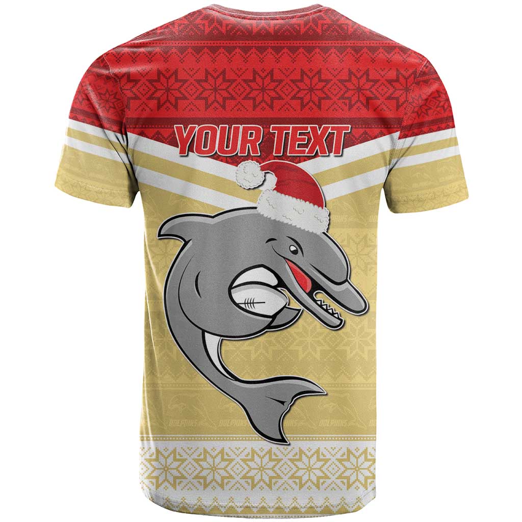 NRL Dolphins Mascot Christmas Personalised T Shirt God Style