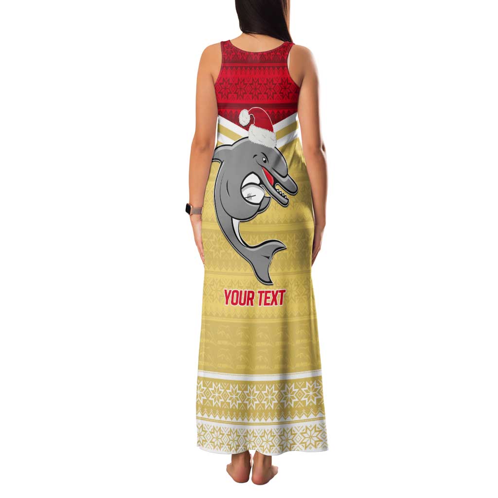 NRL Dolphins Mascot Christmas Personalised Tank Maxi Dress God Style
