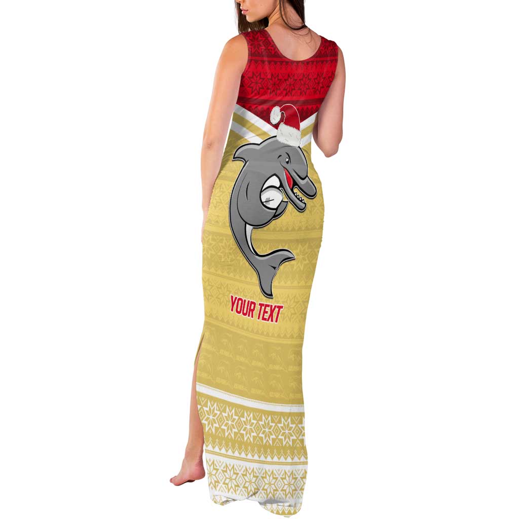 NRL Dolphins Mascot Christmas Personalised Tank Maxi Dress God Style