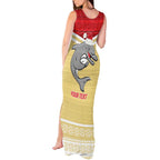 NRL Dolphins Mascot Christmas Personalised Tank Maxi Dress God Style