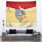 NRL Dolphins Mascot Christmas Personalised Tapestry God Style