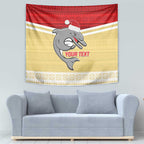 NRL Dolphins Mascot Christmas Personalised Tapestry God Style