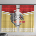 NRL Dolphins Mascot Christmas Personalised Window Curtain God Style