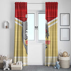NRL Dolphins Mascot Christmas Personalised Window Curtain God Style