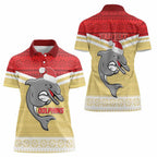 NRL Dolphins Mascot Christmas Personalised Women Polo Shirt God Style