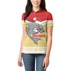 NRL Dolphins Mascot Christmas Personalised Women Polo Shirt God Style