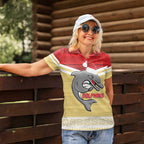 NRL Dolphins Mascot Christmas Personalised Women Polo Shirt God Style