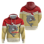 NRL Dolphins Mascot Christmas Personalised Zip Hoodie God Style
