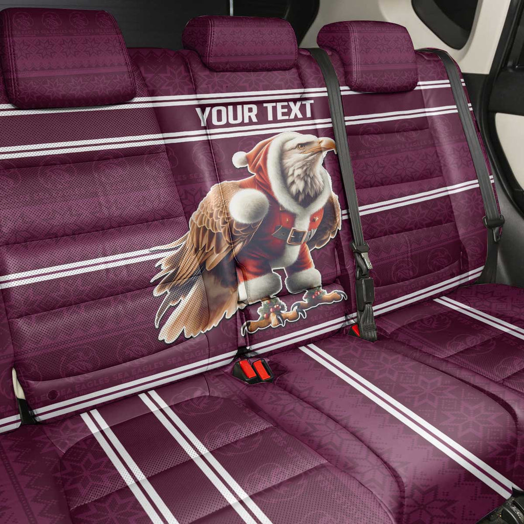 NRL Manly Warringah Christmas Personalised Back Car Seat Cover with Sea Eagles Mascot