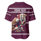 NRL Manly Warringah Christmas Personalised Baseball Jersey with Sea Eagles Mascot