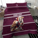 NRL Manly Warringah Christmas Personalised Bedding Set with Sea Eagles Mascot
