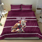 NRL Manly Warringah Christmas Personalised Bedding Set with Sea Eagles Mascot