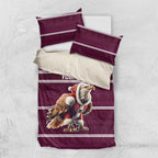 NRL Manly Warringah Christmas Personalised Bedding Set with Sea Eagles Mascot