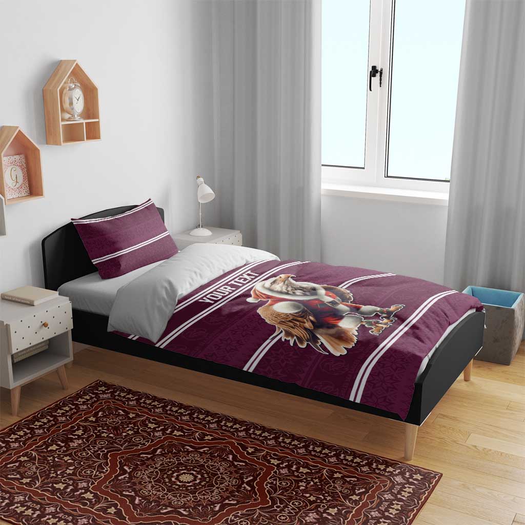 NRL Manly Warringah Christmas Personalised Bedding Set with Sea Eagles Mascot