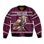 NRL Manly Warringah Christmas Personalised Bomber Jacket with Sea Eagles Mascot