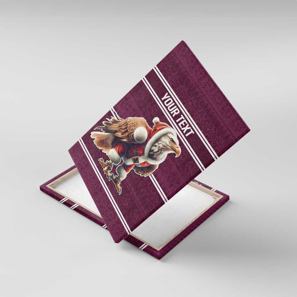 NRL Manly Warringah Christmas Personalised Canvas Wall Art with Sea Eagles Mascot