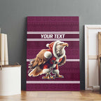 NRL Manly Warringah Christmas Personalised Canvas Wall Art with Sea Eagles Mascot