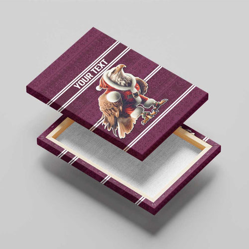 NRL Manly Warringah Christmas Personalised Canvas Wall Art with Sea Eagles Mascot