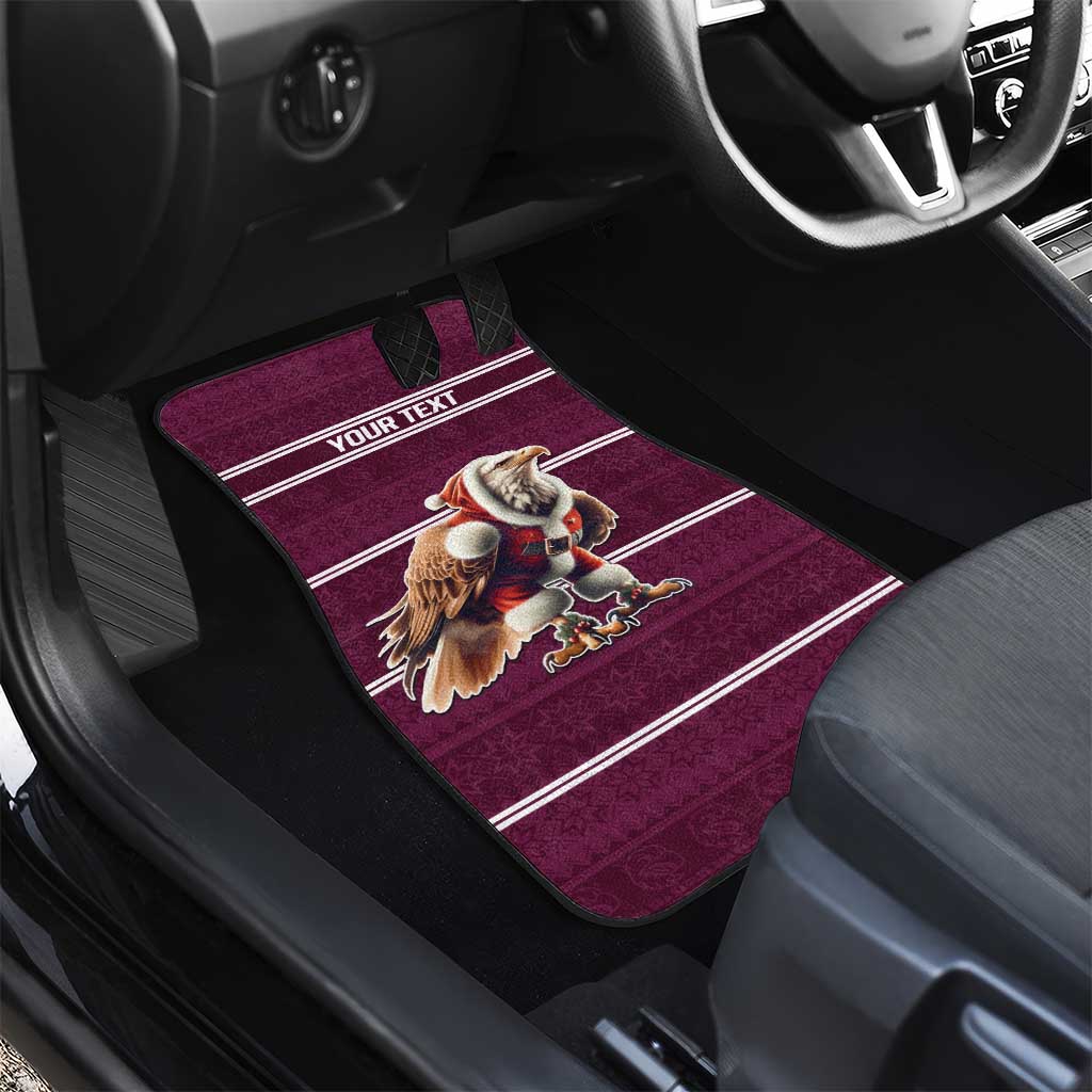 NRL Manly Warringah Christmas Personalised Car Mats with Sea Eagles Mascot