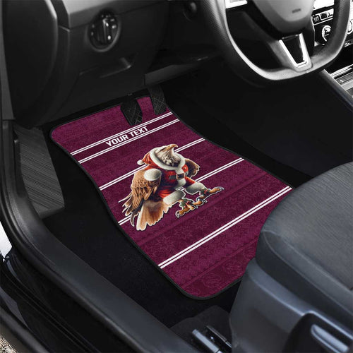 NRL Manly Warringah Christmas Personalised Car Mats with Sea Eagles Mascot