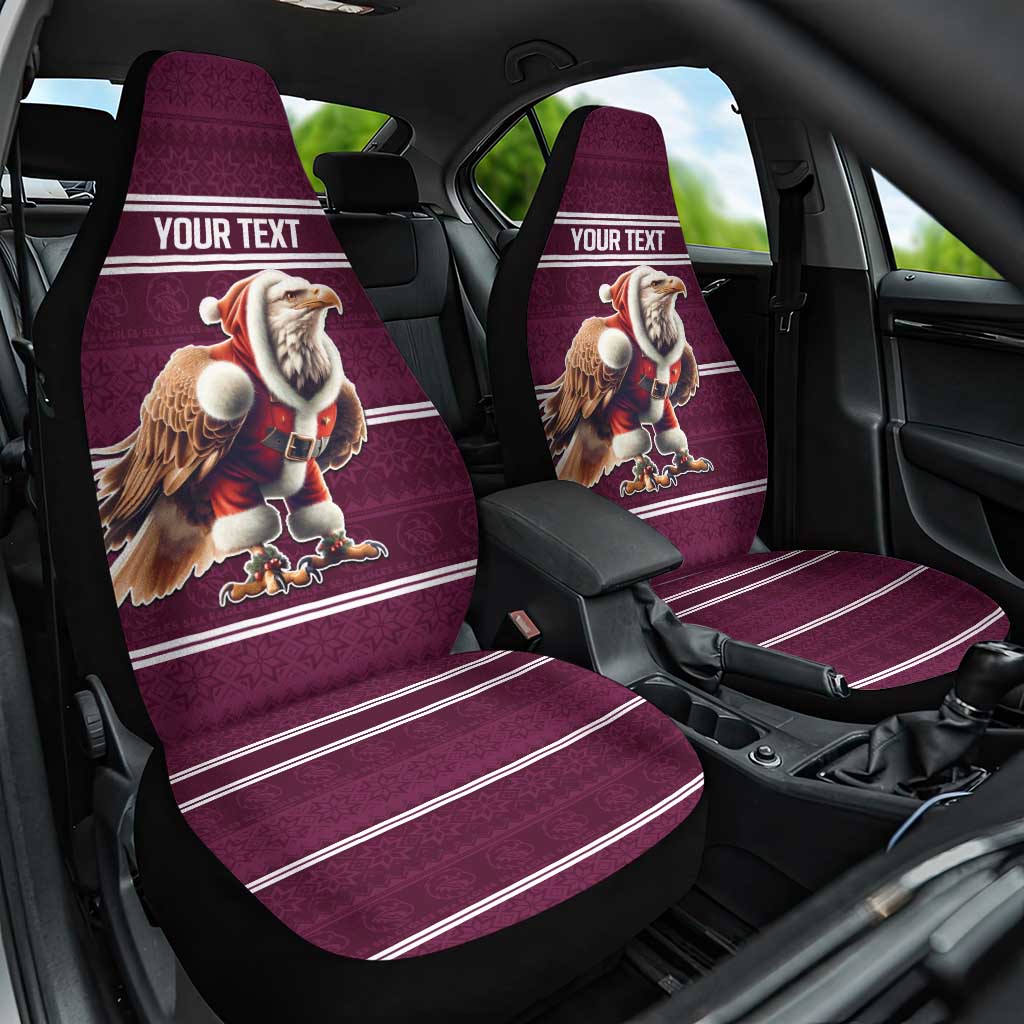 NRL Manly Warringah Christmas Personalised Car Seat Cover with Sea Eagles Mascot