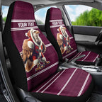 NRL Manly Warringah Christmas Personalised Car Seat Cover with Sea Eagles Mascot
