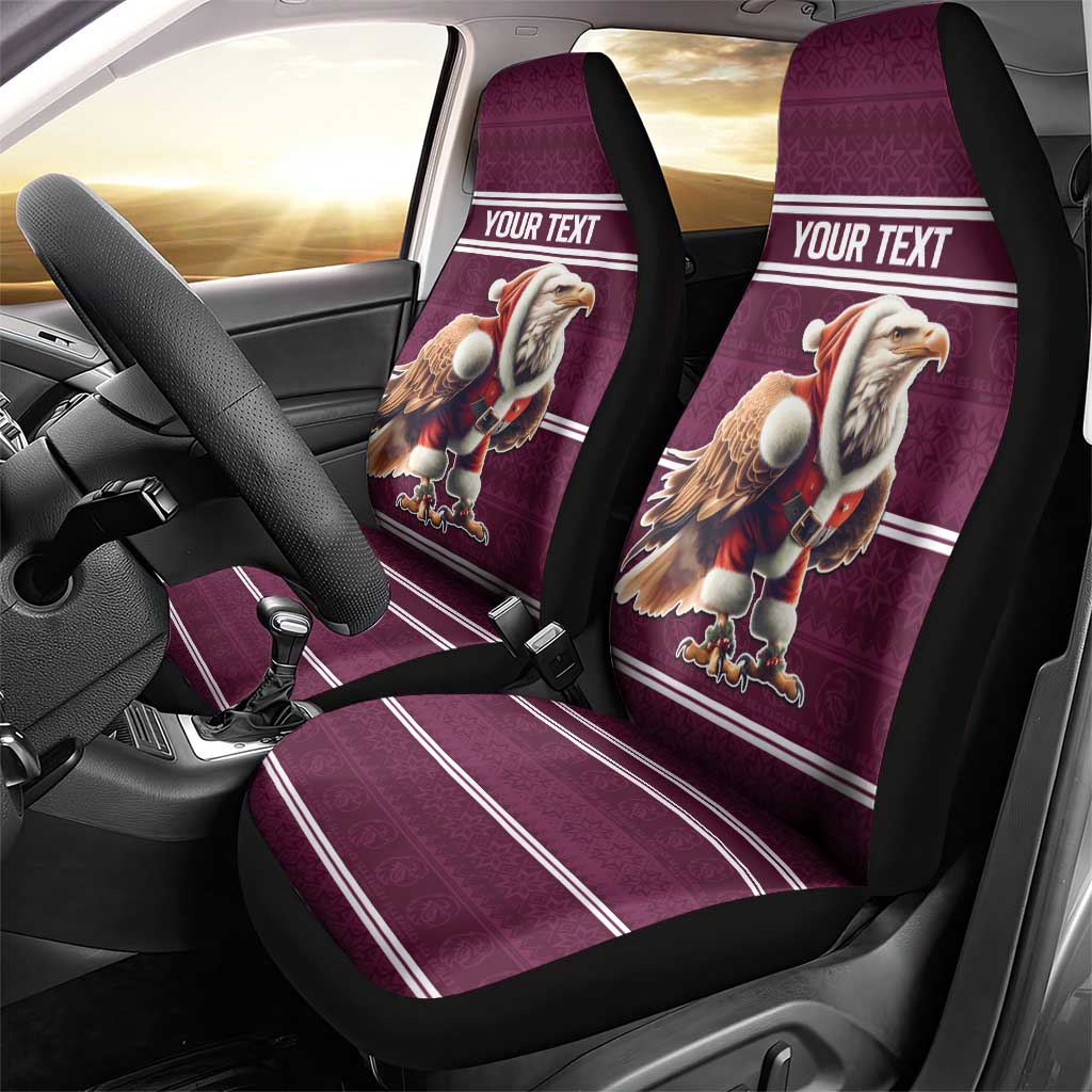 NRL Manly Warringah Christmas Personalised Car Seat Cover with Sea Eagles Mascot