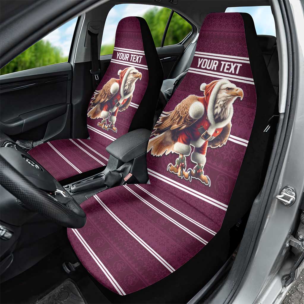 NRL Manly Warringah Christmas Personalised Car Seat Cover with Sea Eagles Mascot