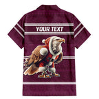 NRL Manly Warringah Christmas Personalised Family Matching Mermaid Dress and Hawaiian Shirt with Sea Eagles Mascot