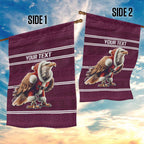 NRL Manly Warringah Christmas Personalised Garden Flag with Sea Eagles Mascot