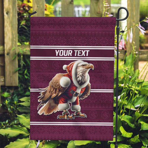 NRL Manly Warringah Christmas Personalised Garden Flag with Sea Eagles Mascot