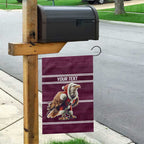 NRL Manly Warringah Christmas Personalised Garden Flag with Sea Eagles Mascot