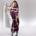 NRL Manly Warringah Christmas Personalised Hooded Blanket with Sea Eagles Mascot